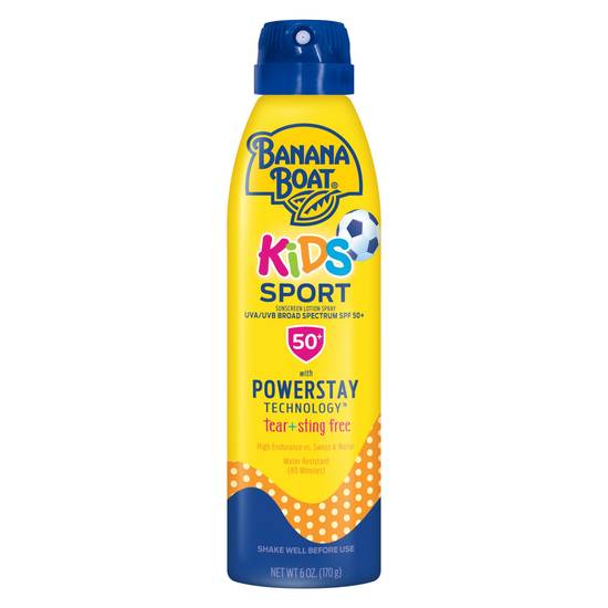 Banana Boat Kids Sport Sunscreen Spray, SPF 50+, 6 OZ