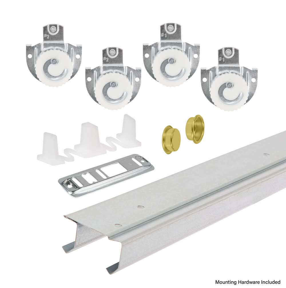 M-D 8 -Piece 48-in Bi-pass door Sliding Closet Door Track kit