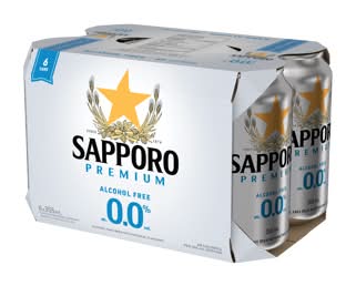 Sapporo Premium Alcohol Free Beer (6 x 355 ml)