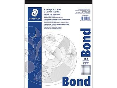 Staedtler Bond Paper, 8.5 x 11, White, 50 Sheets/Pack (937 811P4)