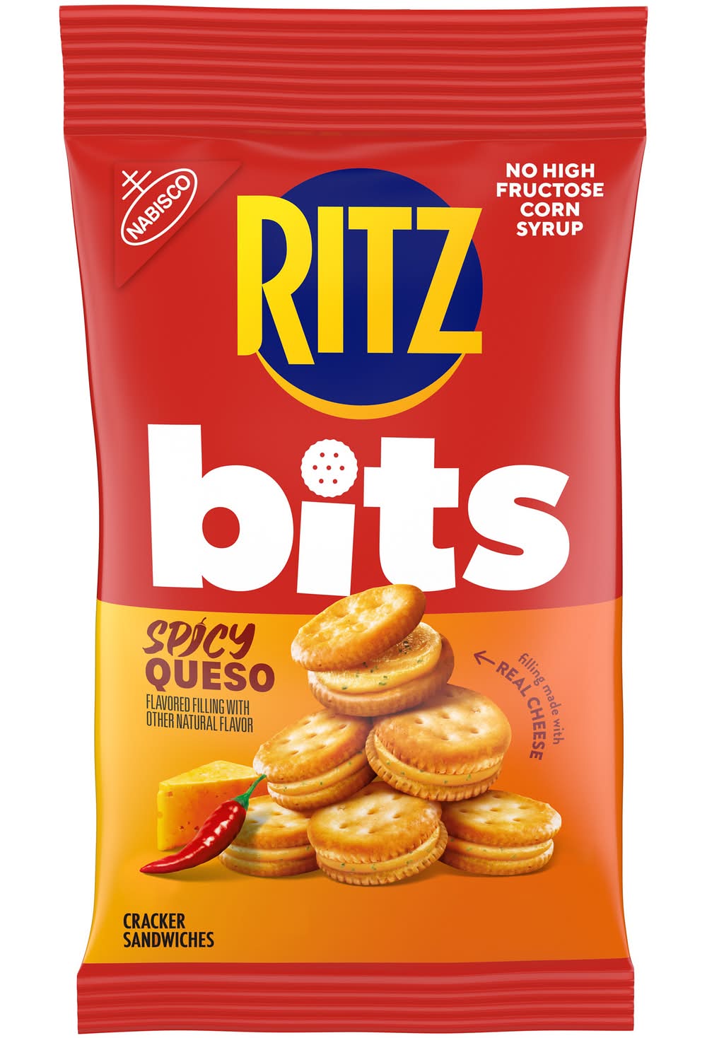 Ritz Bits Cracker Sandwiches, Spicy Queso (3 oz)