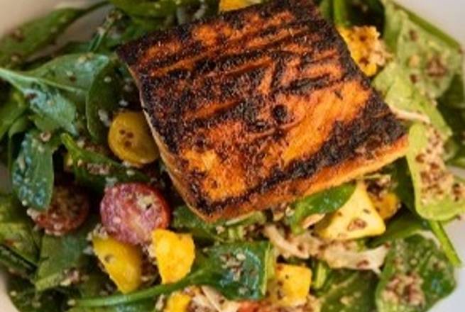 Blackened Salmon + Spinach