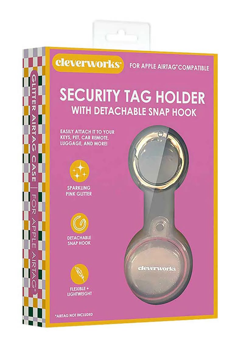 Cleverworks Security Tag Holder Pink Glitter