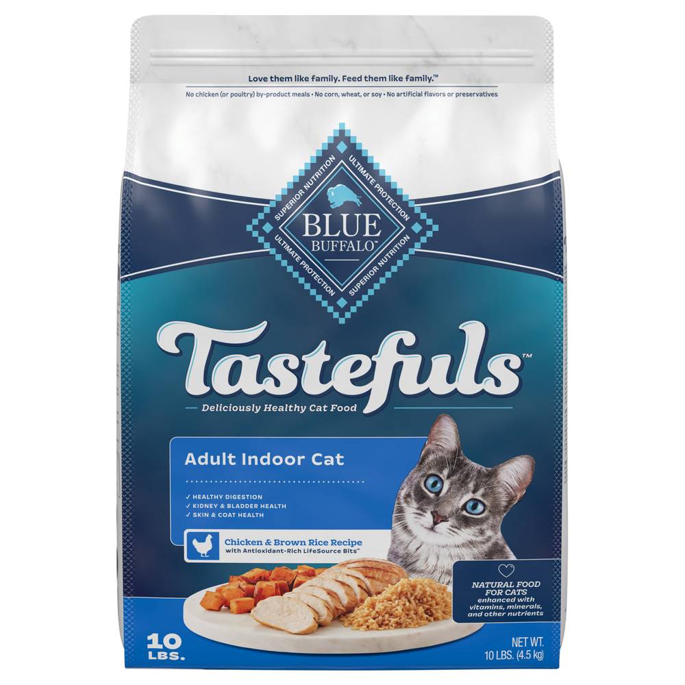 Blue Buffalo Adult Indoor Health Chicken & Brown Rice Cat Food (10 lbs)