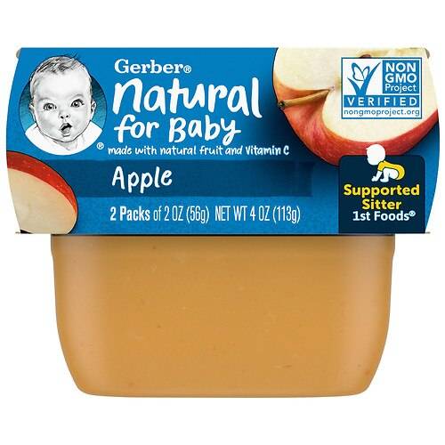 Gerber 1st Foods Natural Baby Food Apple - 2.0 oz x 2 pack