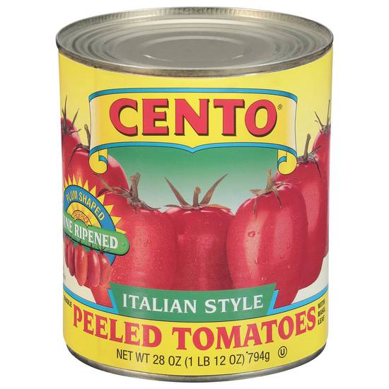 Cento Peeled Tomatoes Italian Style With Basil Leaf
