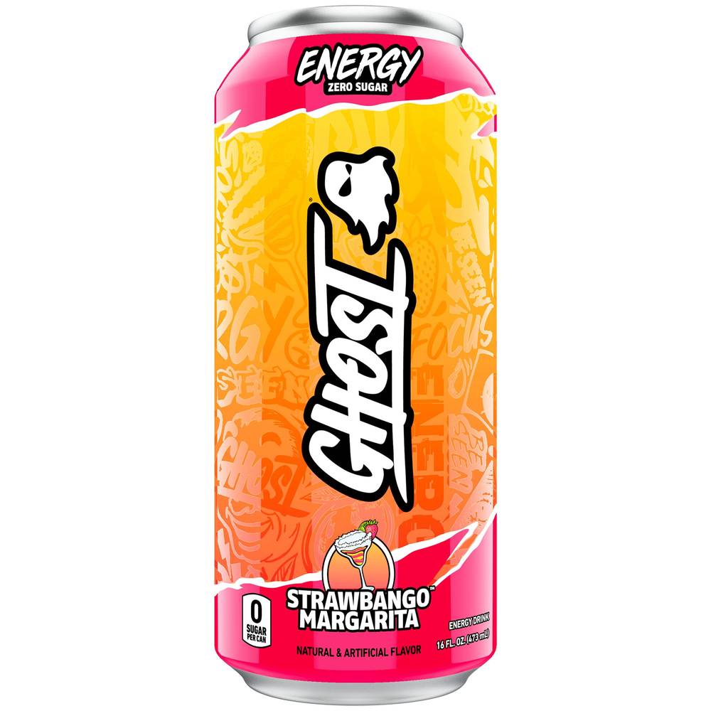 Ghost Energy Zero Sugars Energy Drink (16 fl oz) (strawbango margarita)