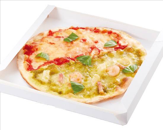 【238】ピッツァ・ハ�ーフ＆ハーフ マルゲリータ＆ジェノベーゼ Pizza Half & Half - Margherita & Genovese