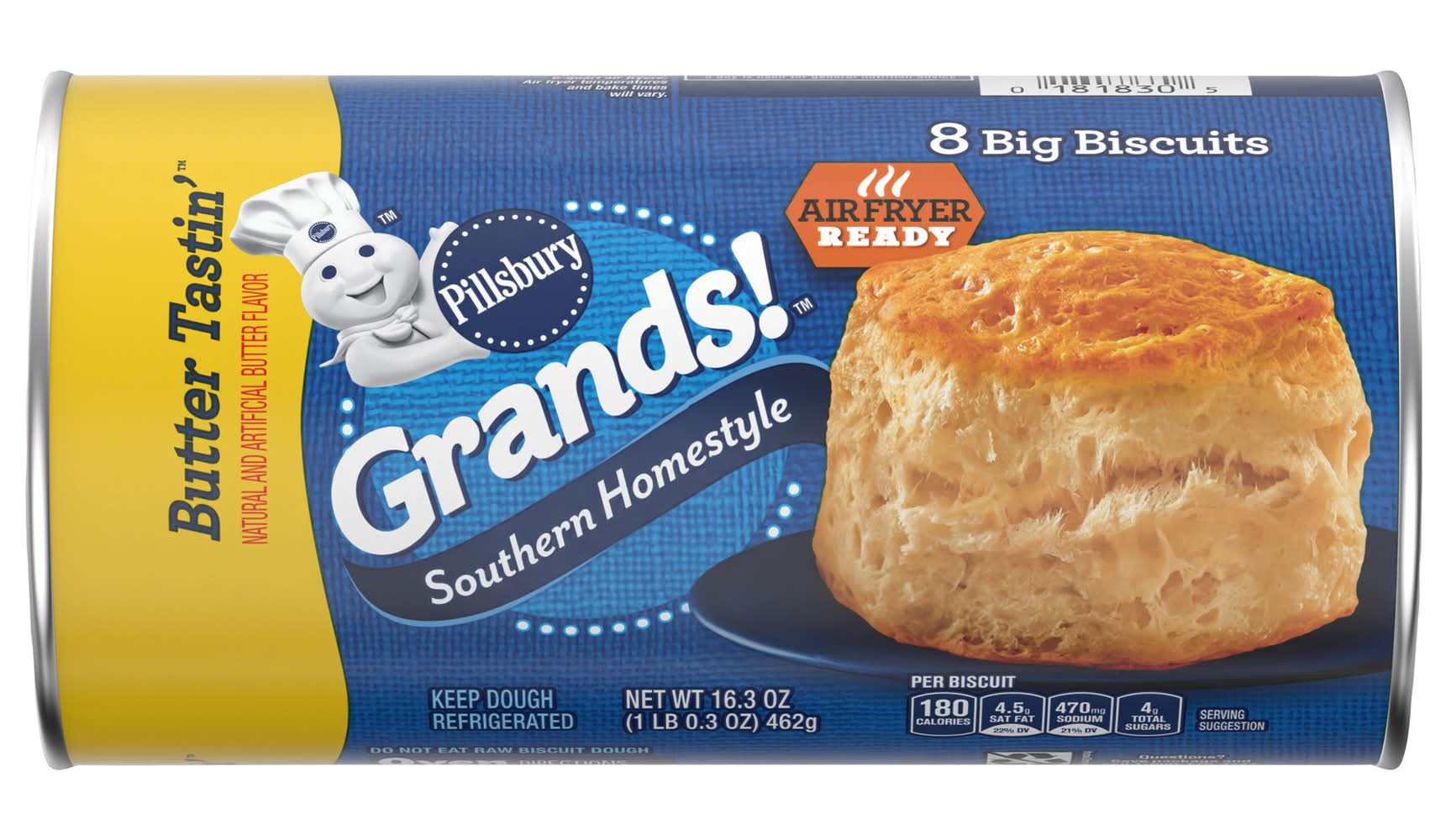 Pillsbury Grands! Southern Homestyle Butter Tastin' Biscuit Dough (16.3 oz, 8 ct)