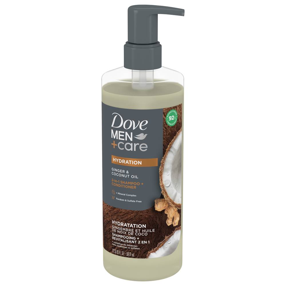 Dove Men+Care Hydration Ginger and Coconut Oil Shampoo Conditioner (17.5 fl oz)