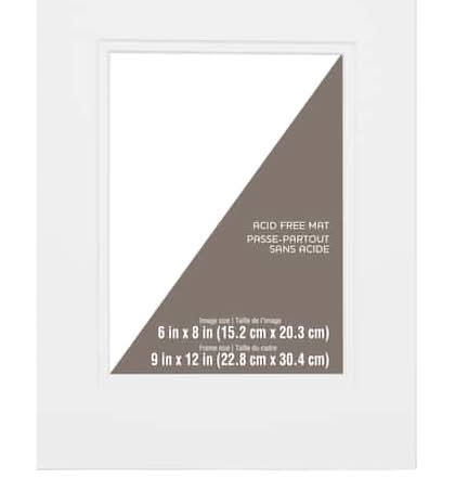 9" X 12" Double Mat By Studio Decor, 6" X 8" Opening