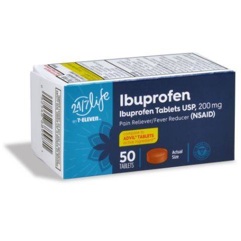 24/7 Life Ibuprofen Brown Tabs 50ct