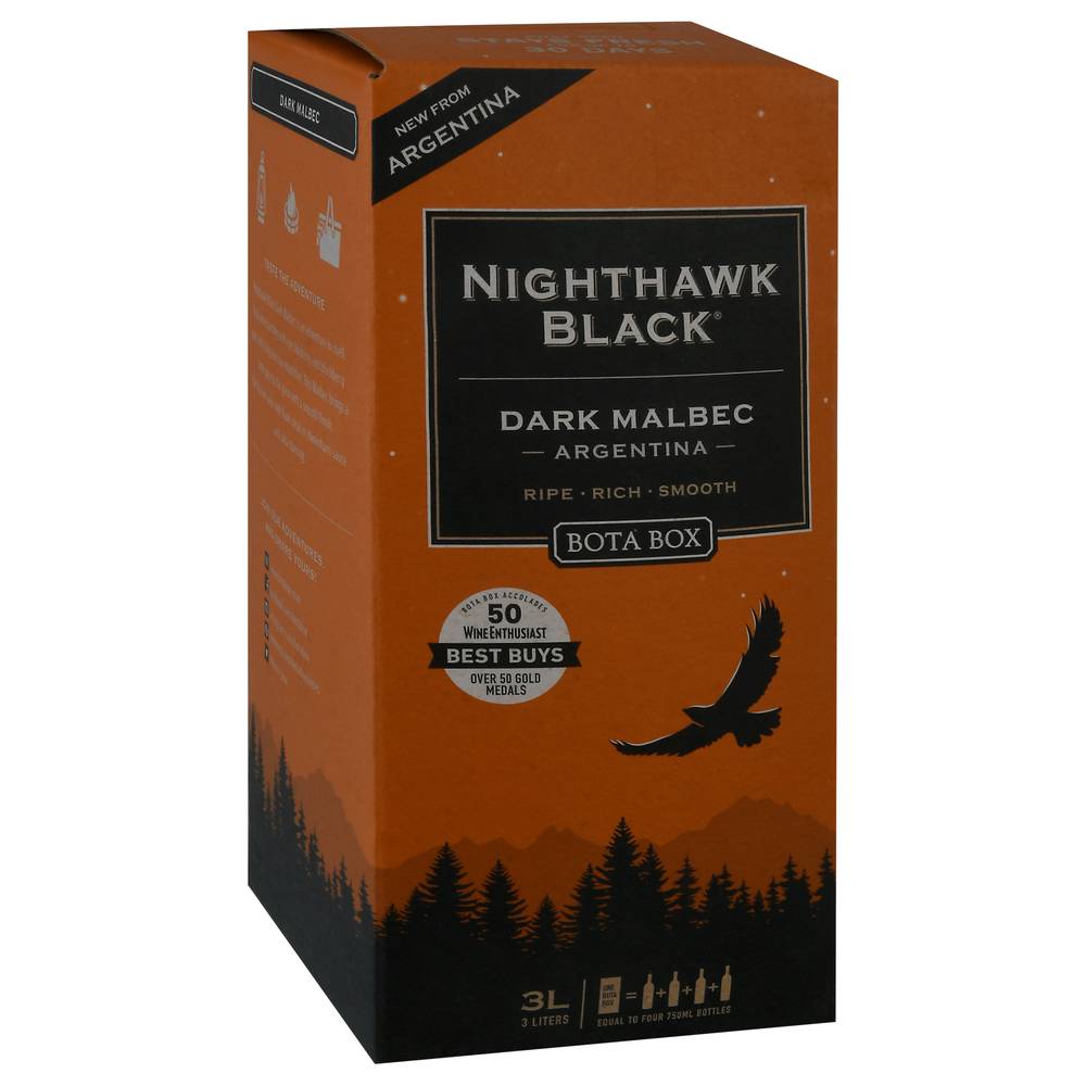 Bota Box Nighthawk Black Dark Malbec Red Wine (3 L)