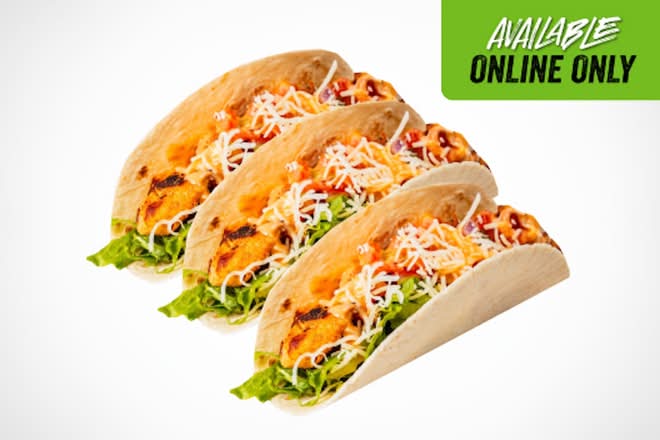 CRISPY CHICKEN BACON SRIRACHA RANCH TACOS