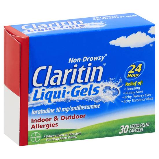 Claritin 24 Hr Non-Drowsy Indoor & Outdoor Allergy Relief (30 ct)