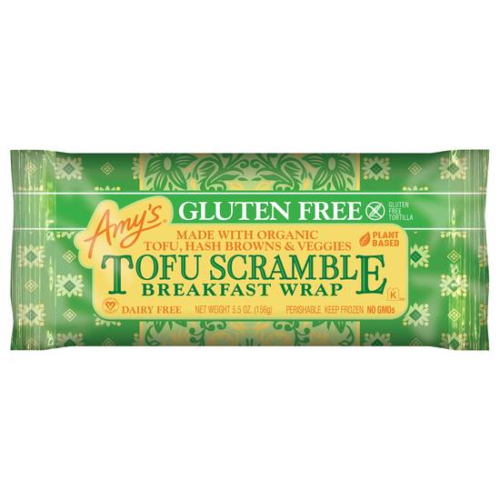 Amy's Plant Based Vegan Tofu Scramble Breakfast Wrap