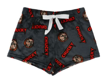 Juniors Halloween Plush Shorts Extra Large Chucky