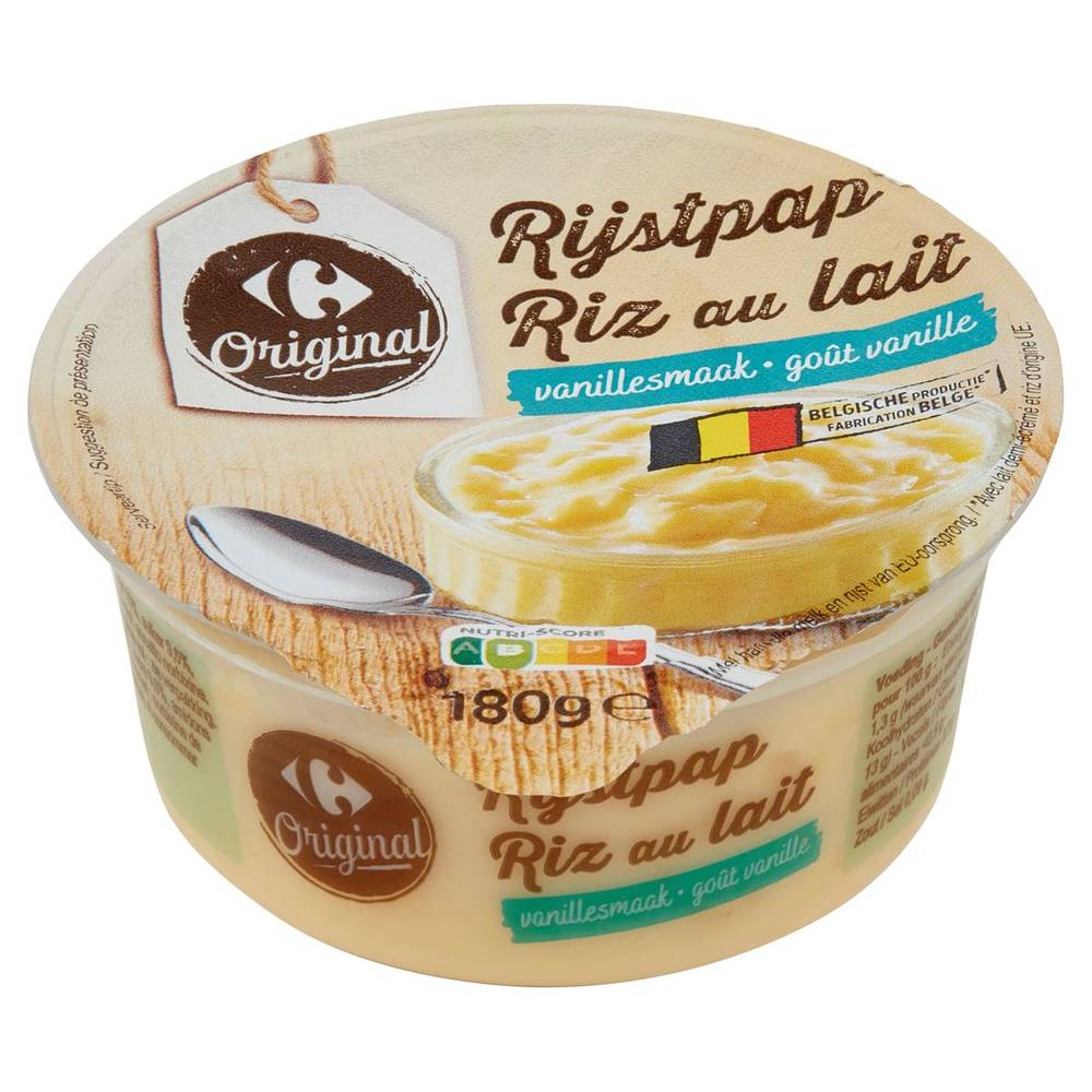 Carrefour Original Rijstpap Vanillesmaak 180 g