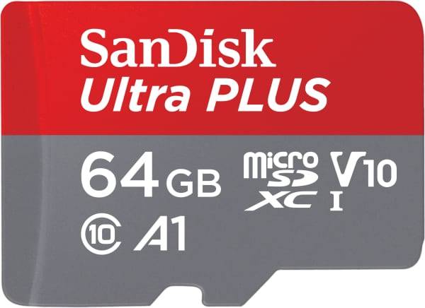 SanDisk Ultra PLUS microSDXC UHS-I Card with Adapter 64GB