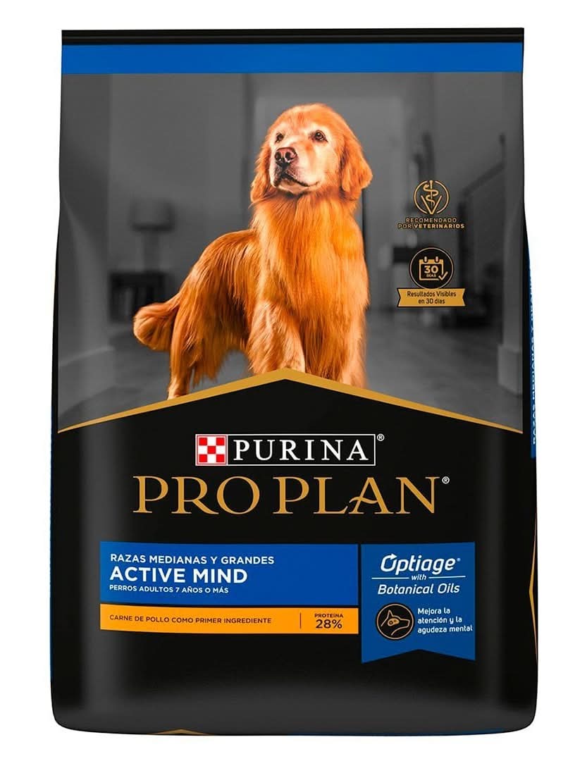 Purina Pro Plan · Active mind alimento seco con optiage para perros, pollo, Adulto-Razas Medianas-Grandes (15 kg)