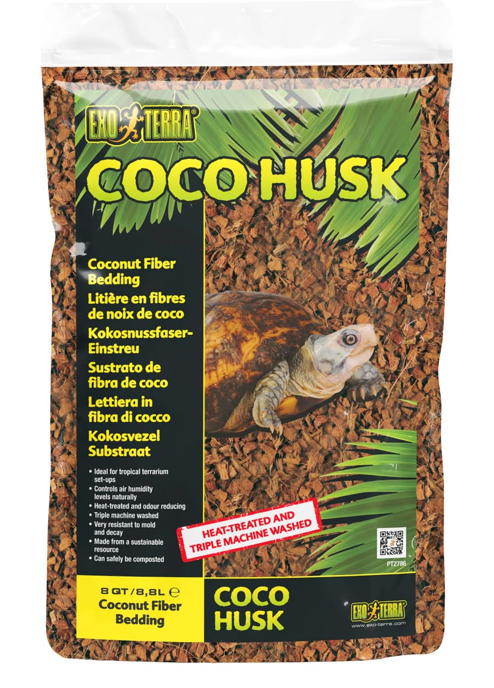 Exo-Terra® Coco Husk - Reptile Substrate & Bedding - 8 qt (Size: 8 Qt)