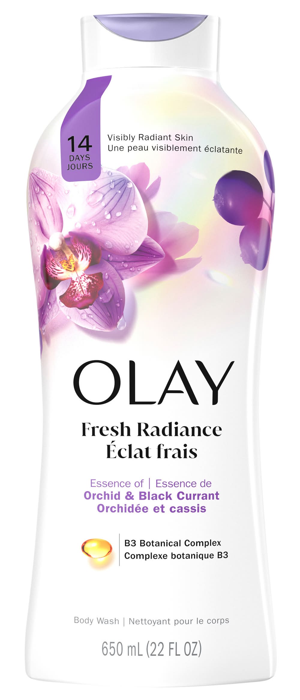Olay Fresh Radiance Body Wash, Orchid & Black Currant (22 fl oz)