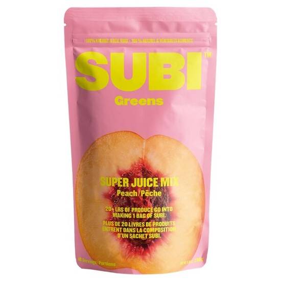 Subi Greens Super Juice Mix Powder Peach (296 g)