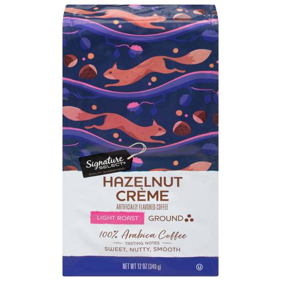 Signature Select Hazelnut Creme Light Roast Ground Coffee (12 oz)