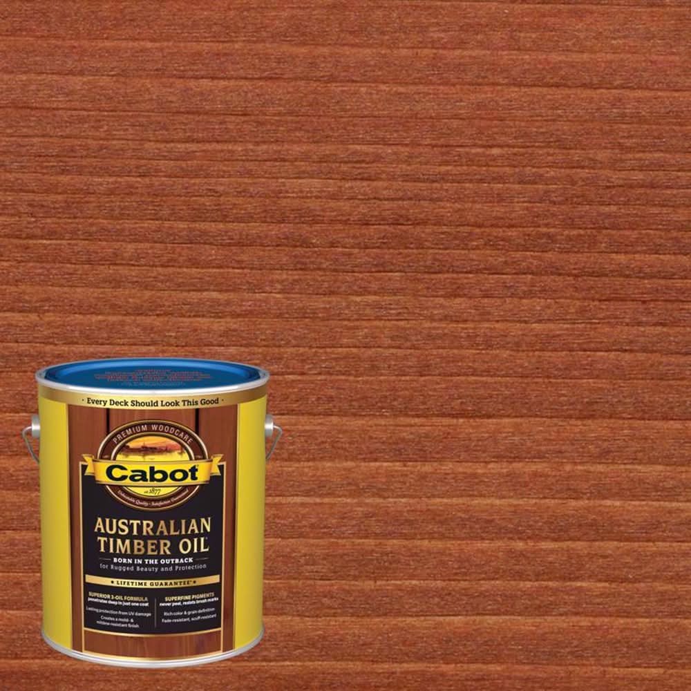 Cabot Australian Timber Oil Low Voc Transparent Jarrah Brown Oil-Based Alkyd Australian Timber Oil 1