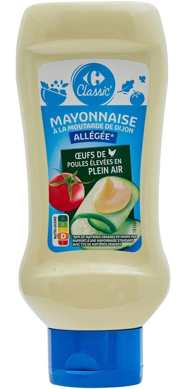 Carrefour Classic' - Mayonnaise allégée à la moutarde de dijon (455g)