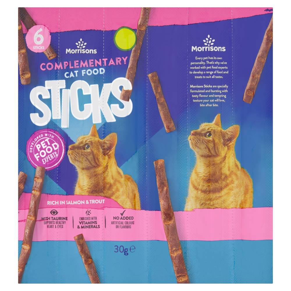 Morrisons Complementary Cat Food Sticks (6 pack)