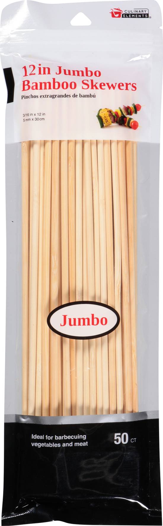 Culinary Elements Jumbo Skewers 12 Inches(50 ct)