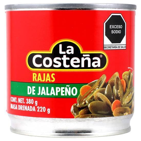 La costeña rajas de chiles jalapeños en escabeche (380 g)