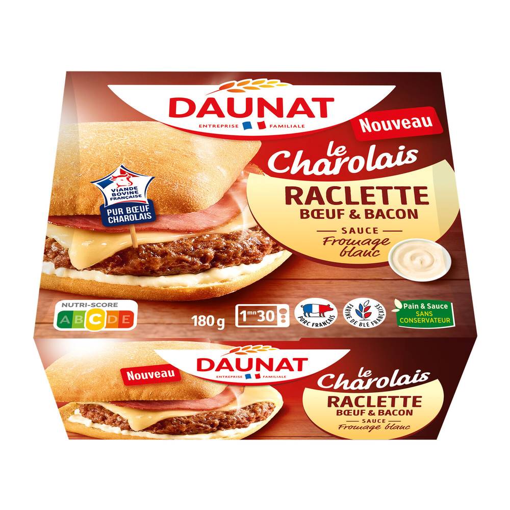 Daunat - Burger le charolais raclette