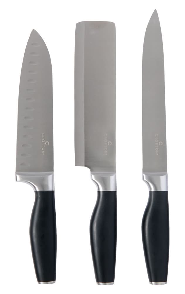 Crofton 3 pk. Asian Knife Set - Black Handle Set