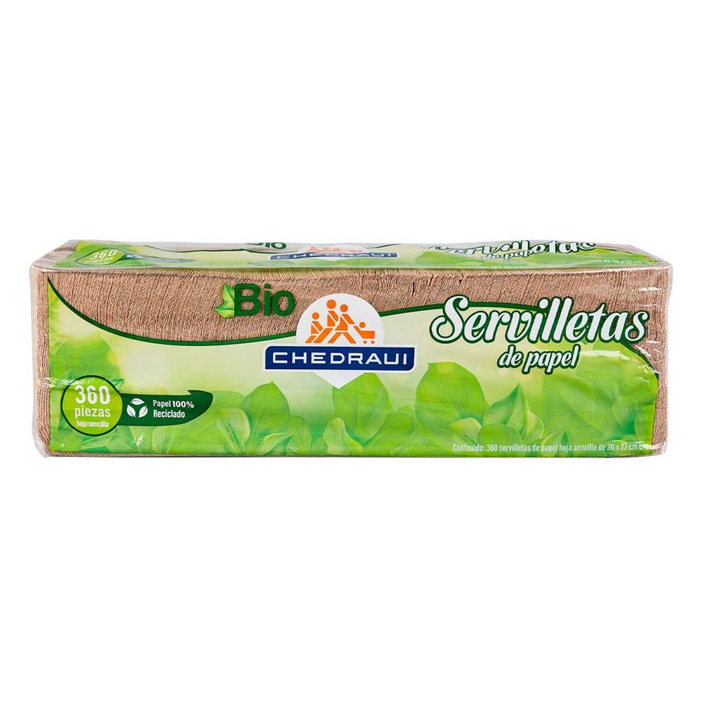 Chedraui · Servilletas de papel (360 un)