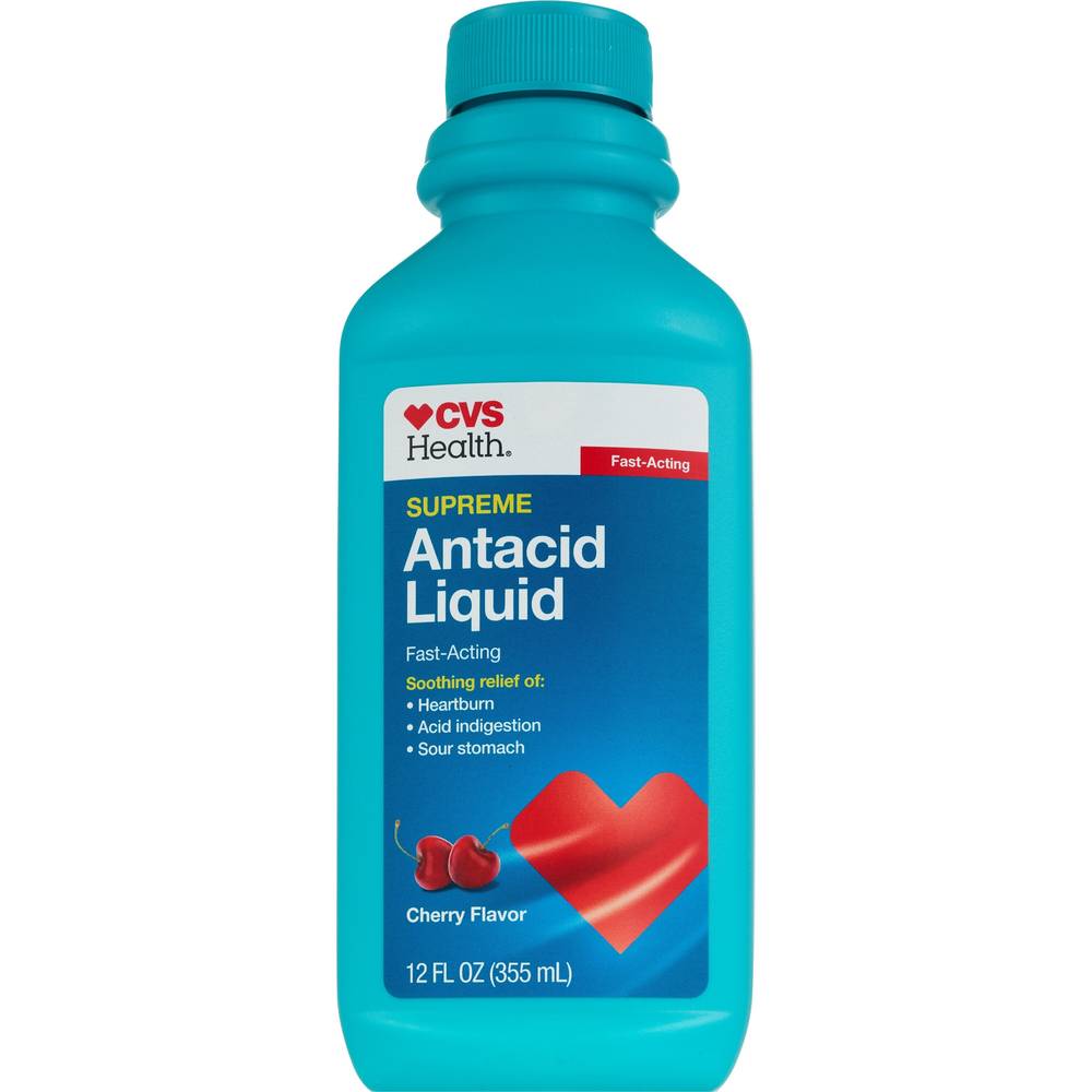 CVS Health Antacid Liquid Supreme, Cherry, 12 OZ