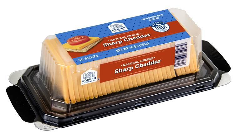 Coburn Farms Natural Cheese Sharp Cheddar Crk Cut (30 ct)