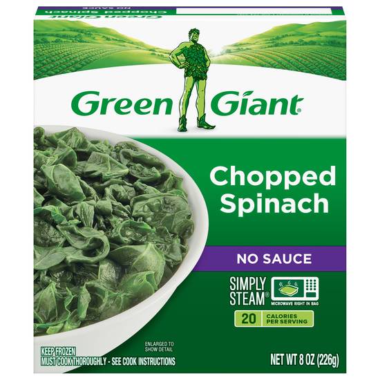Green Giant Simply Steam No Sauce Chopped Spinach