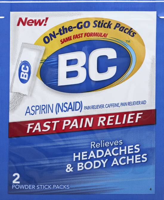 Bc Aspirin Fast Pain Relief Headache & Body Aches (2 ct)