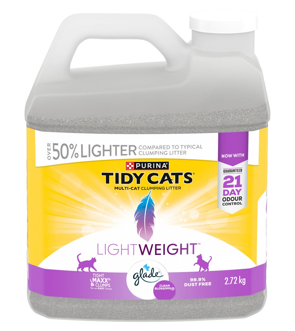 Purina Tidy Cats Lightweight Glade Maxx Multi Cat Clumping Litter, Clean Blossoms (2.72 kg)