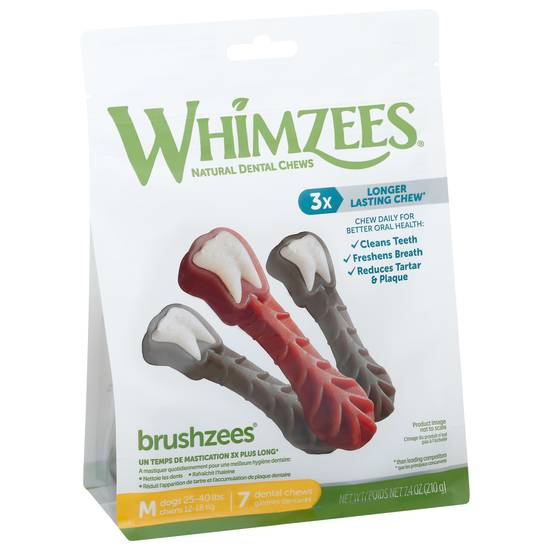Whimzees Brushzees Natural Dental Chews (7 ct)