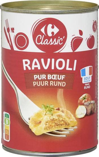 Carrefour Classic' - Plat cuisiné ravioli pur bœuf
