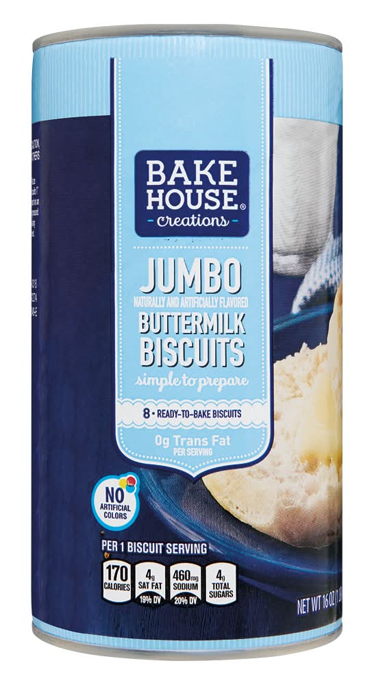 Bake House Simply To Prepare Biscuits, Buttermilk, Jumbo (16 oz, 8 ct)
