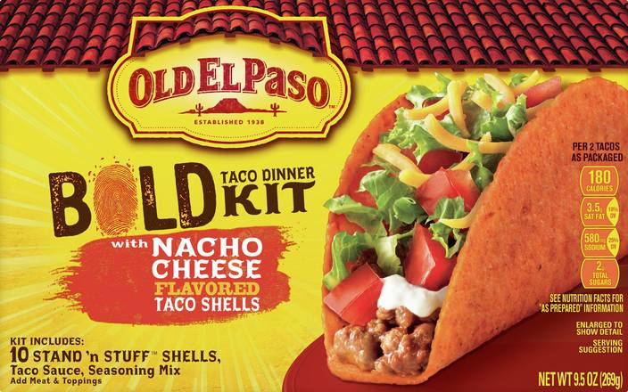 Old El Paso Taco Dinner Kit, Crunchy, Easy Meal Prep, 8.8 oz.