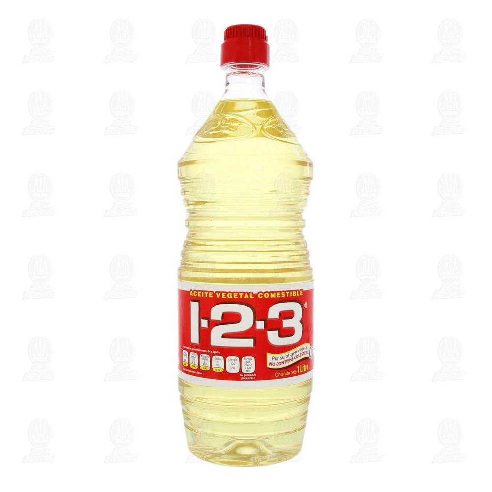 1-2-3 · Aceite vegetal comestible (1 L)