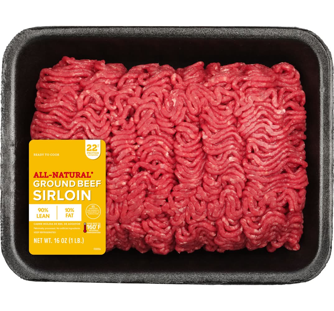 Tyson 90% Lean & 10% Fat All-Natural Ground Beef Sirloin (16 oz)