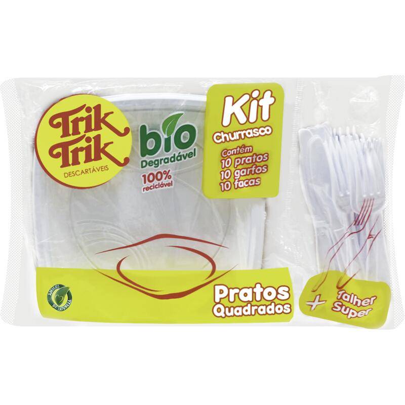 Trik trik kit descartáveis para churrasco (30 peças)