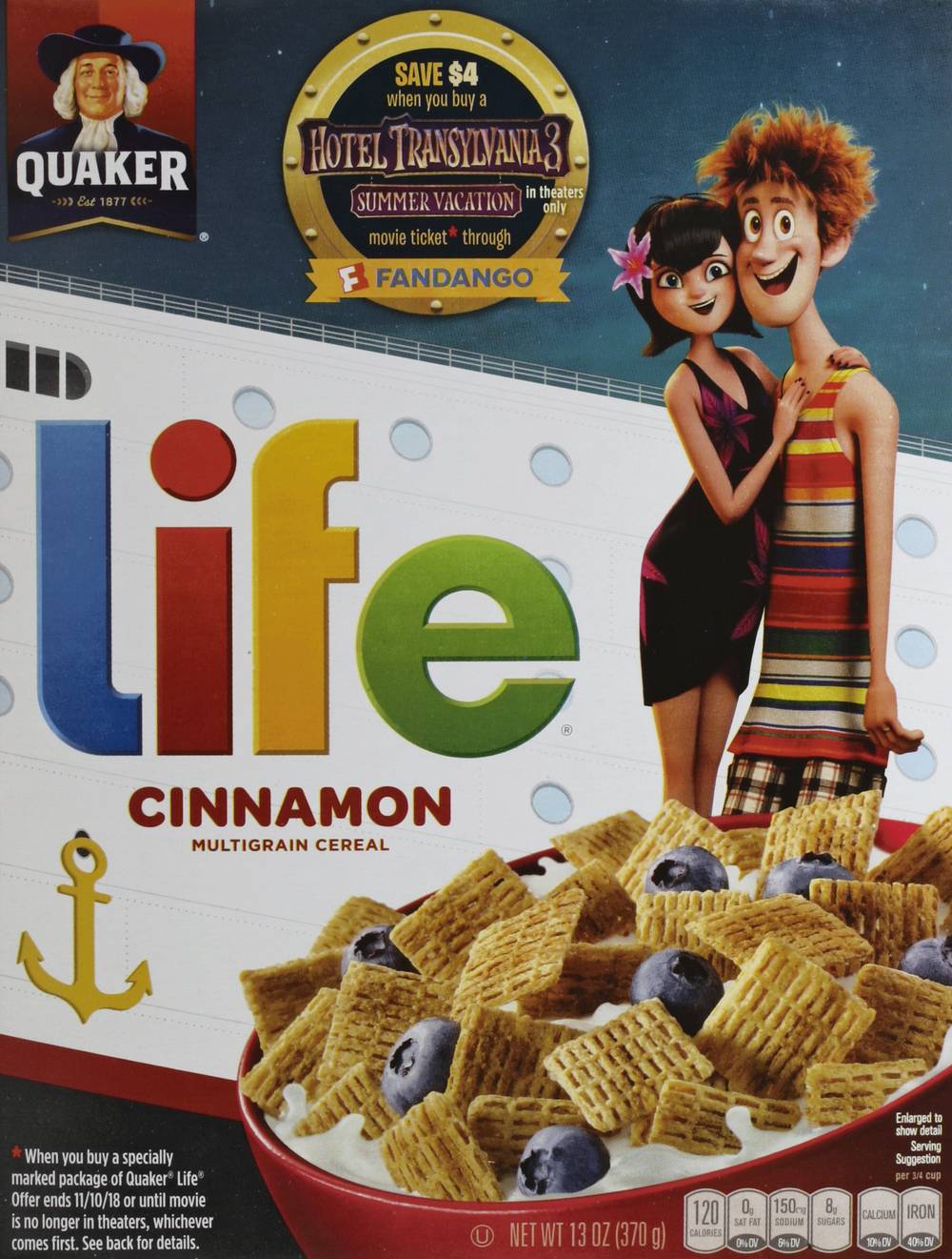 Life Multigrain Cereal, Cinnamon (13 oz)