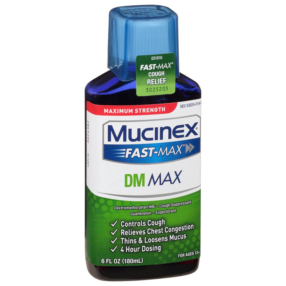 Mucinex Fast Dm Maximum Strength Cough Relief (6 fl oz)